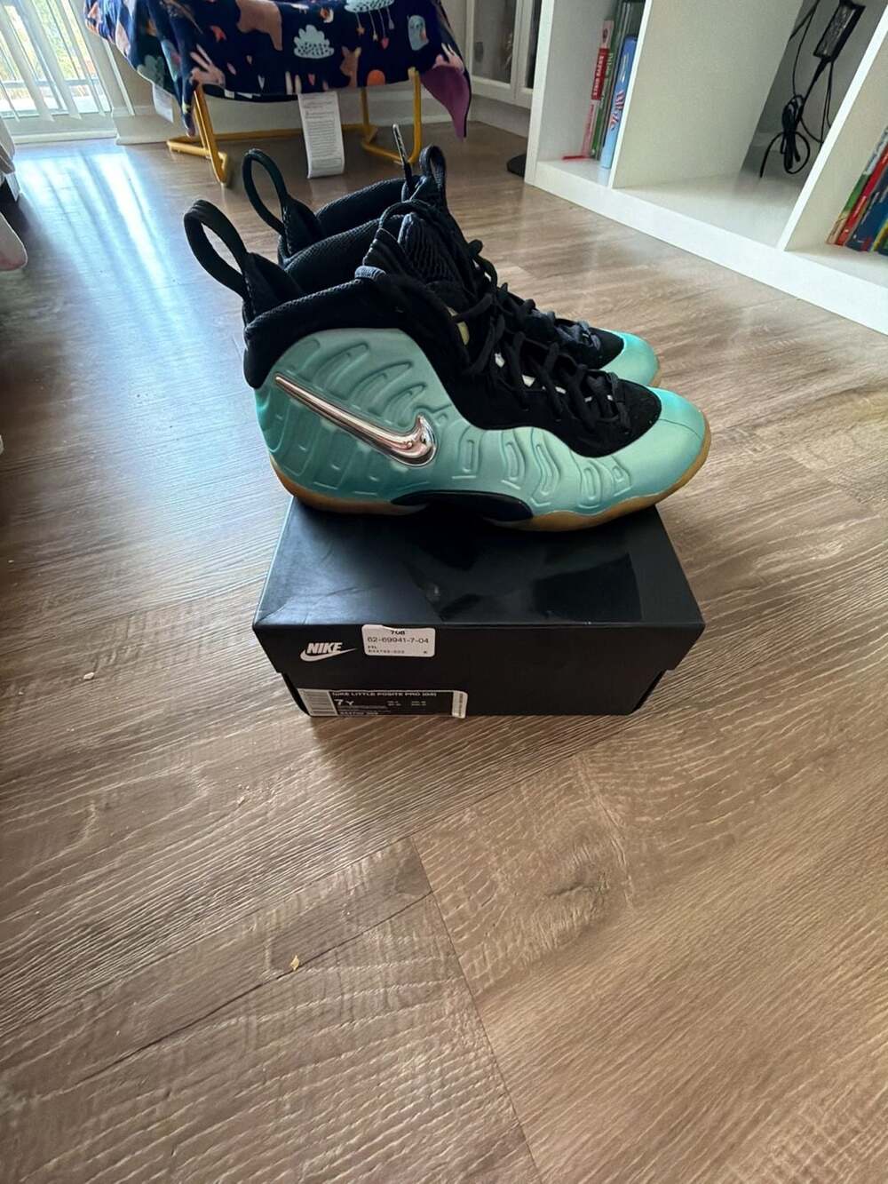 Nike Air Little Posite Pro GS Island Green 644792-303 Youth Size 7Y